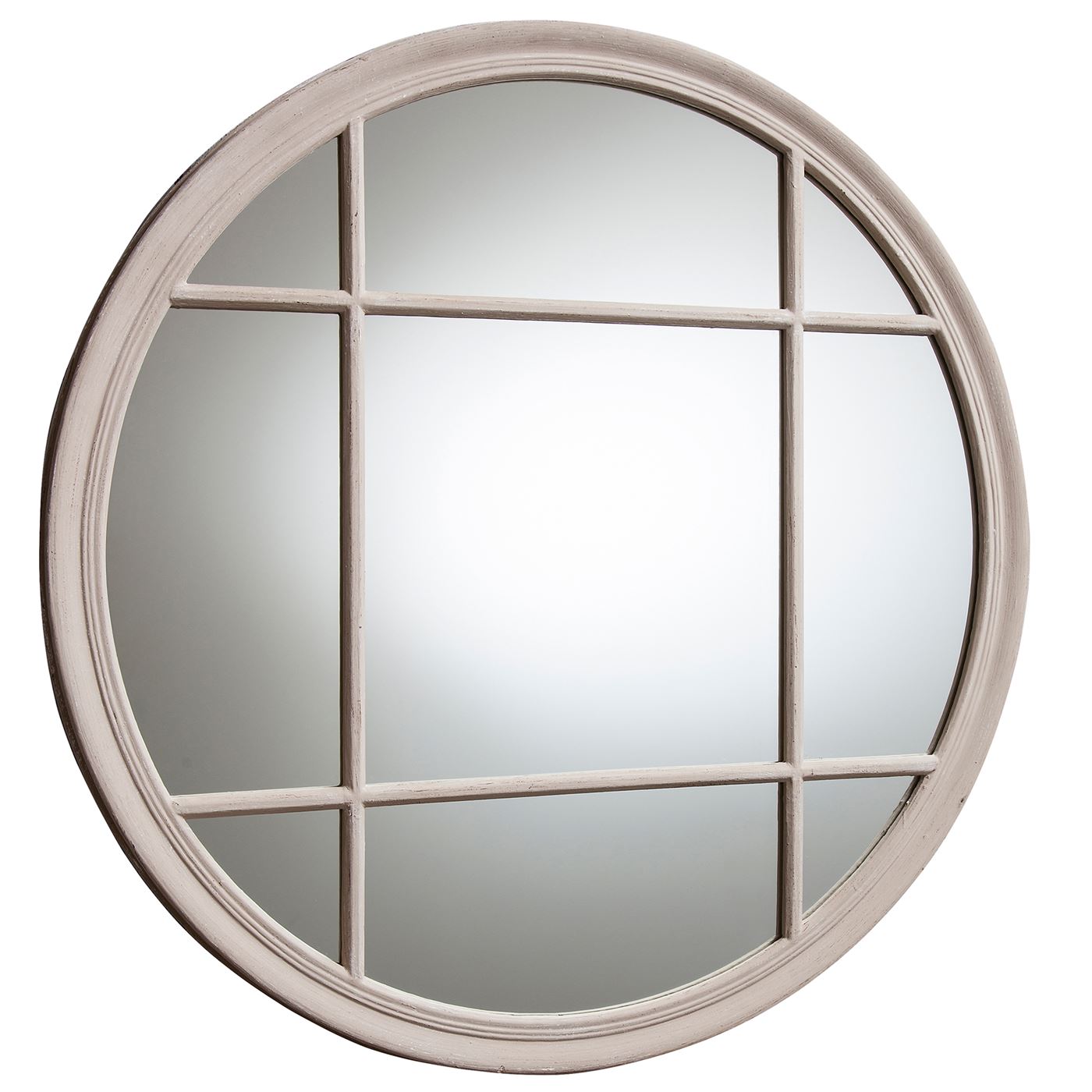 Round Window Mirror Natural
