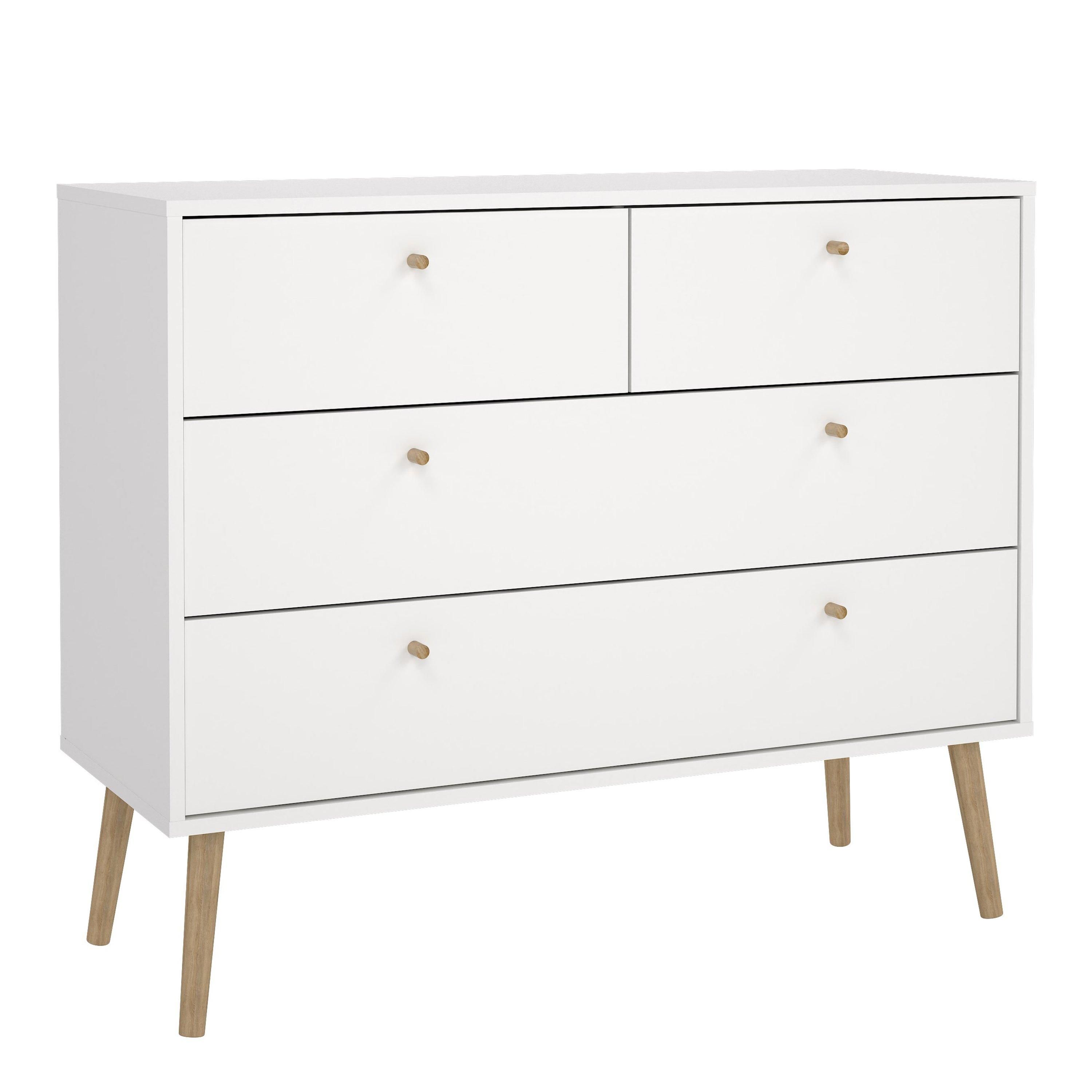 Furniture To Go Cumbria Chest 2 + 2 Drawers in White