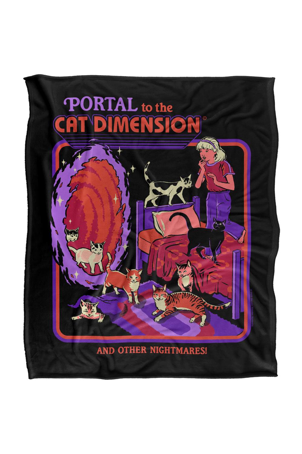 Steven Rhodes Cat Dimension Silky Touch Super Soft Throw Blanket