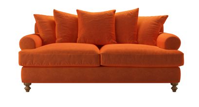 Teddy 2.5 Seat Sofabed in Paprika Smart Velvet - sofa.com