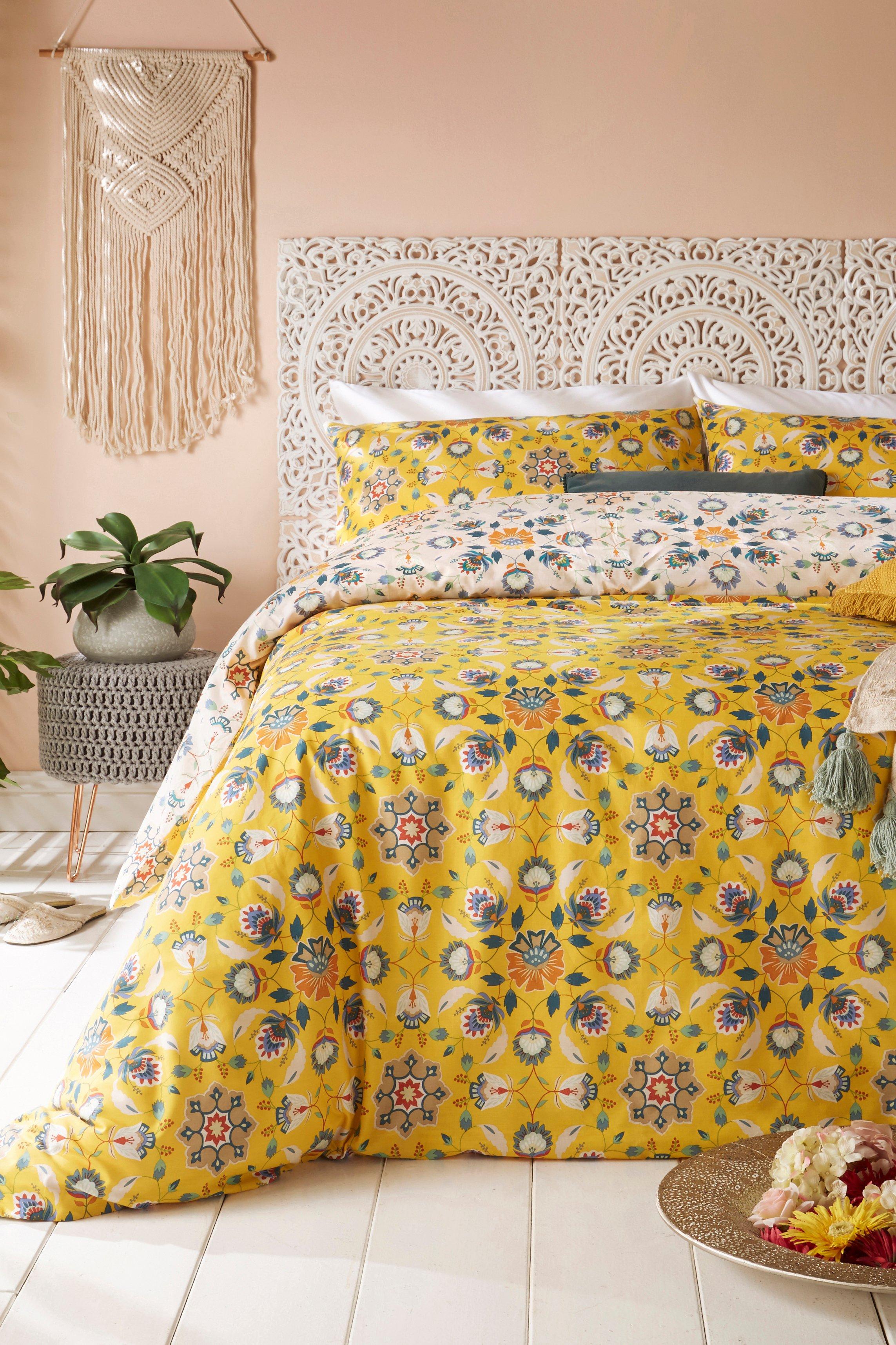 Folk Floral Single Duvet Set