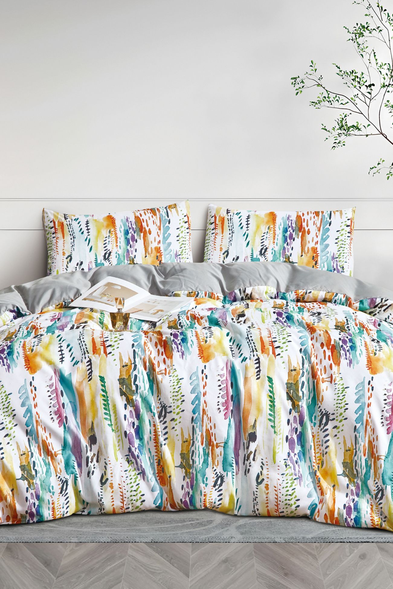 Ezysleep Elodie Floral Printed Duvet Set