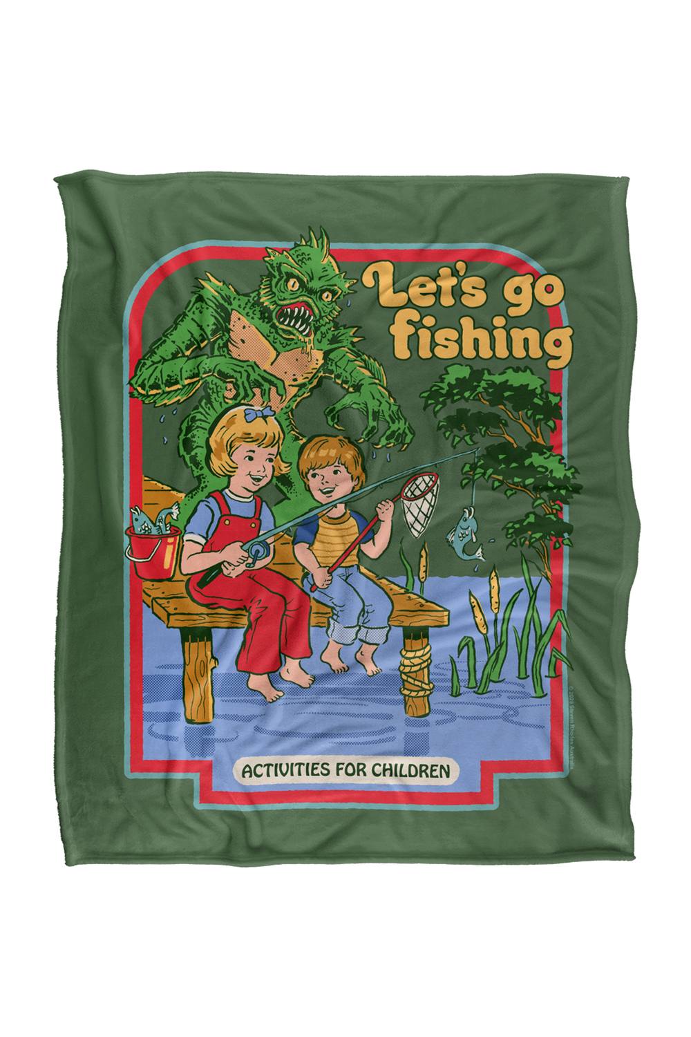 Steven Rhodes Let'S Go Fishing Silky Touch Super Soft Throw Blanket