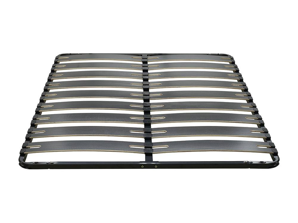 Vente-unique Slatted Frame Bed Base To Assemble 140 X 190 Cm - 2 X 9 Slats in Black