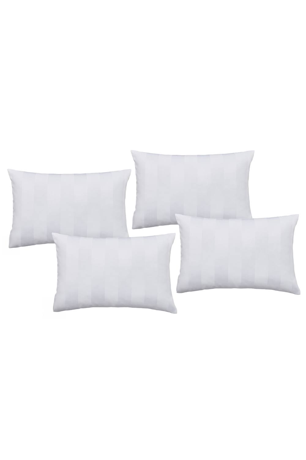 Catherine Lansfield 'So Soft Satin Stripe' Standard Pillowcase Pack of 4 in White 3