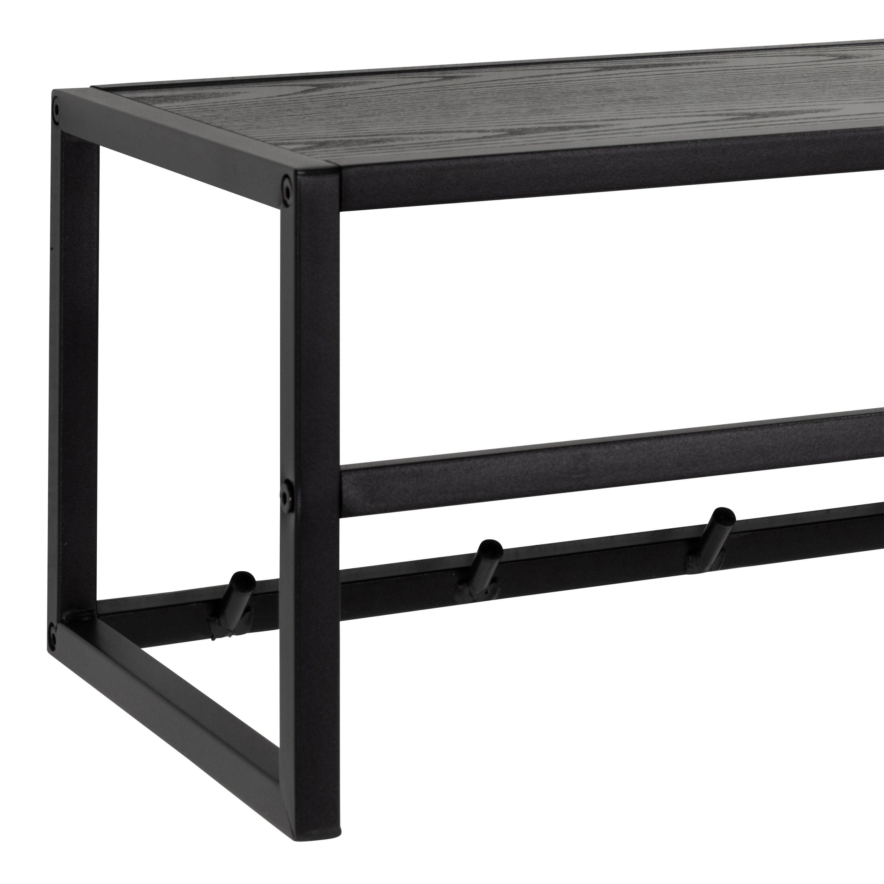 Furniture To Go Seaford Coat Rack in Black & Oak 4