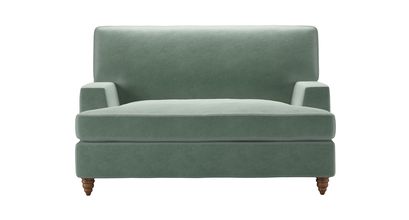 Isla Loveseat Sofabed in Sage Smart Velvet - sofa.com
