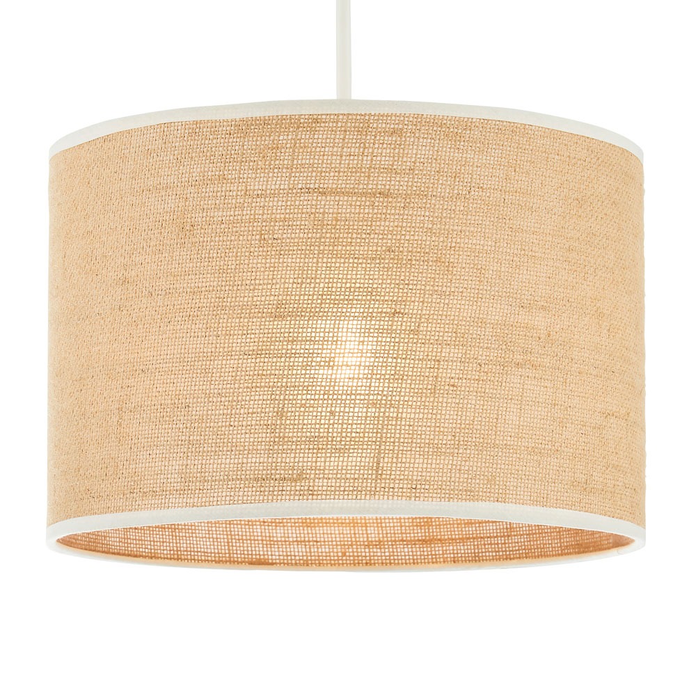 Burlap Easyfit Shade, Natural and Ivory