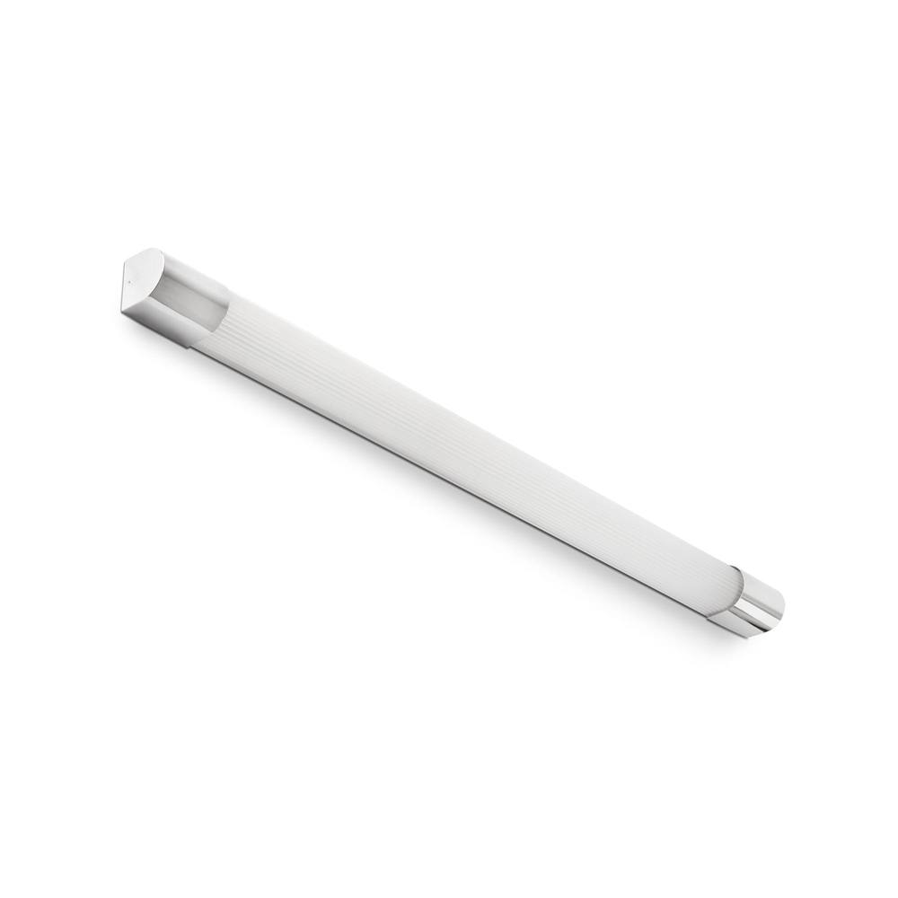 Netlighting Kiva 120cm Bathroom Wall Lamp Chrome IP44 3000K in Silver