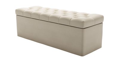 Valentin Storage Bench in Moon Smart Cotton - sofa.com