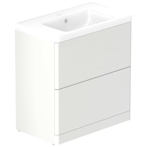 Nexa By VADO Veva Dusk White Freestanding Vanity Unit with Ceramic Basin - 800mm