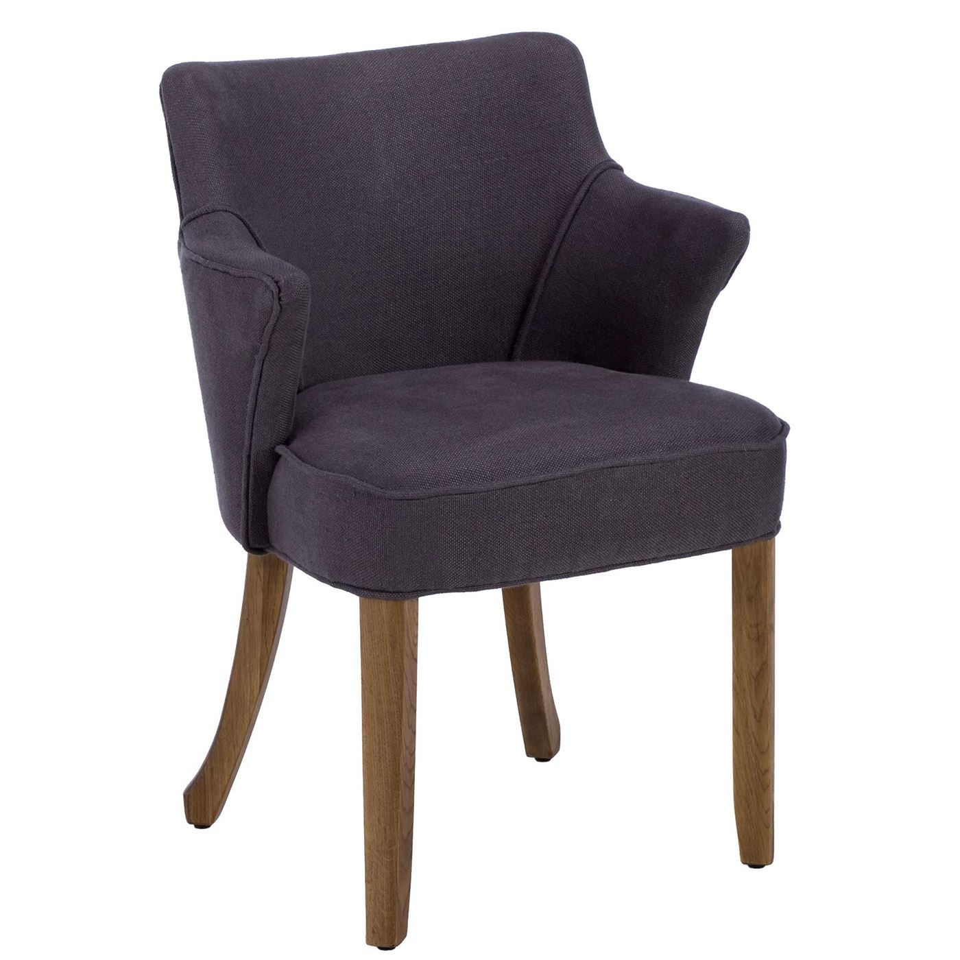 Timothy Oulton Lannister Linen Dining Chair, Graphite