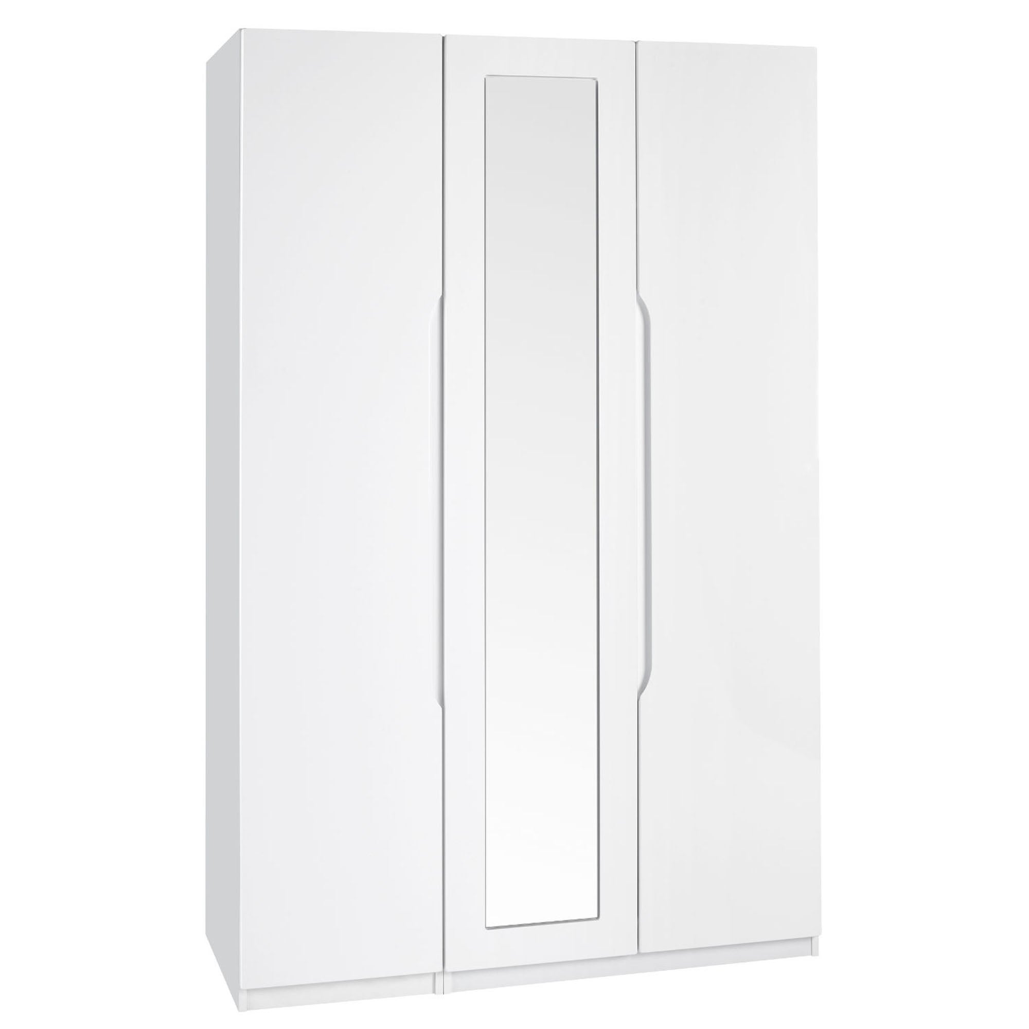 Legato 3 Door Mirrored Wardrobe White