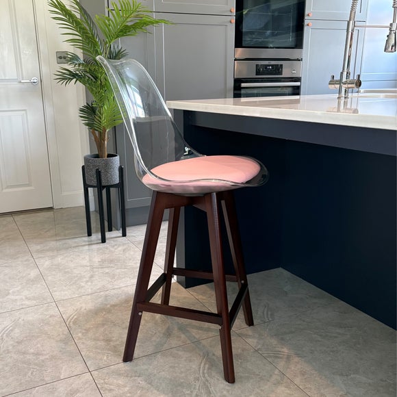 Fusion Living Soho Clear Plastic Bar Stool