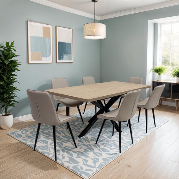 Dalton 4-6 Seater Large Extendable Dining Table, Brown
