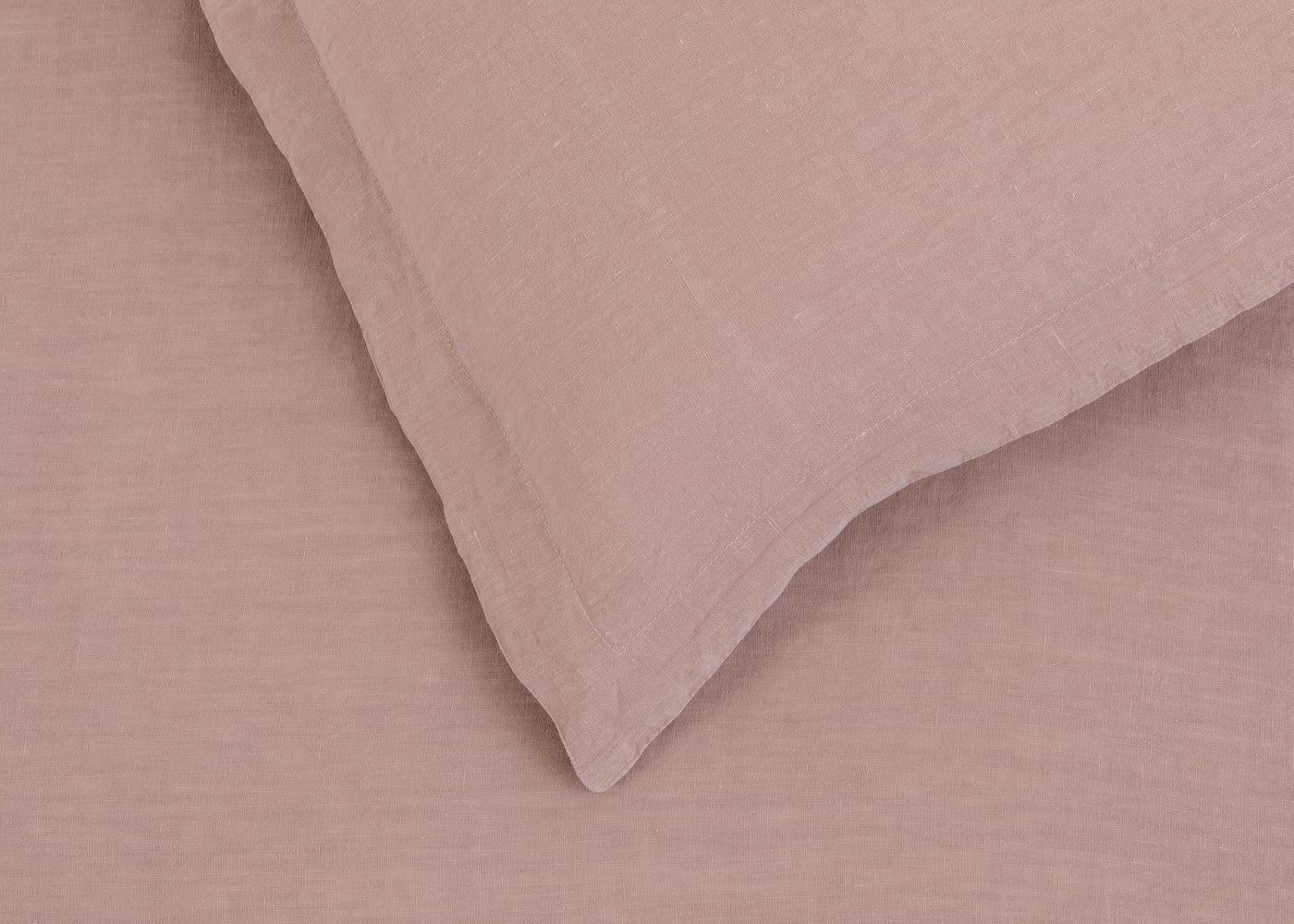 Heal's Washed Linen Dusky Pink Oxford Pillowcase