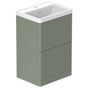 Nexa By VADO Veva Dawn Green Freestanding Vanity Unit & Mineral Cast Basin - 500mm