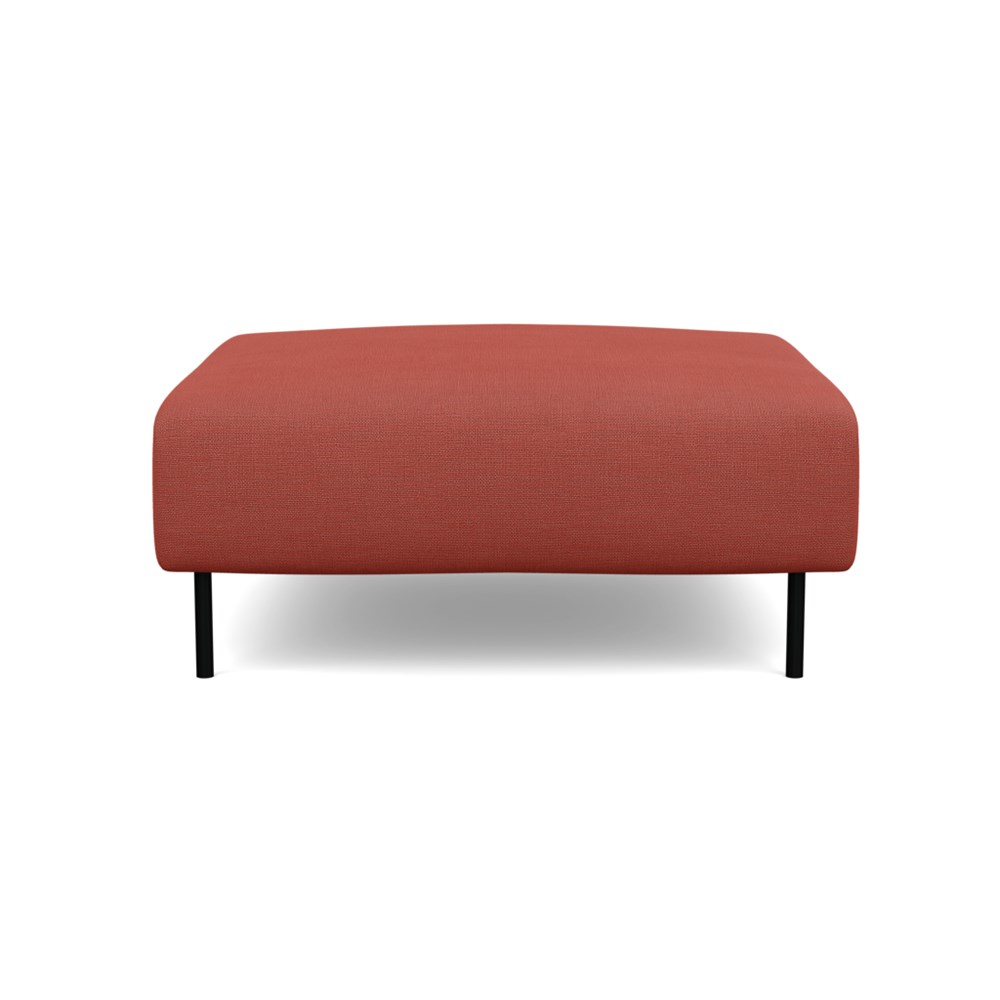 Heal's Luna Ottoman Tundra Texture Rust Black Feet