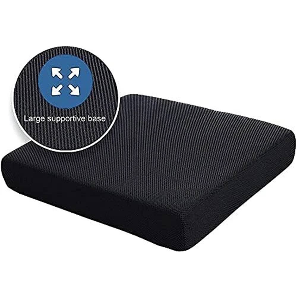 Nordara 18"x16"x3" Orthopaedic Memory Foam Cushion in Black