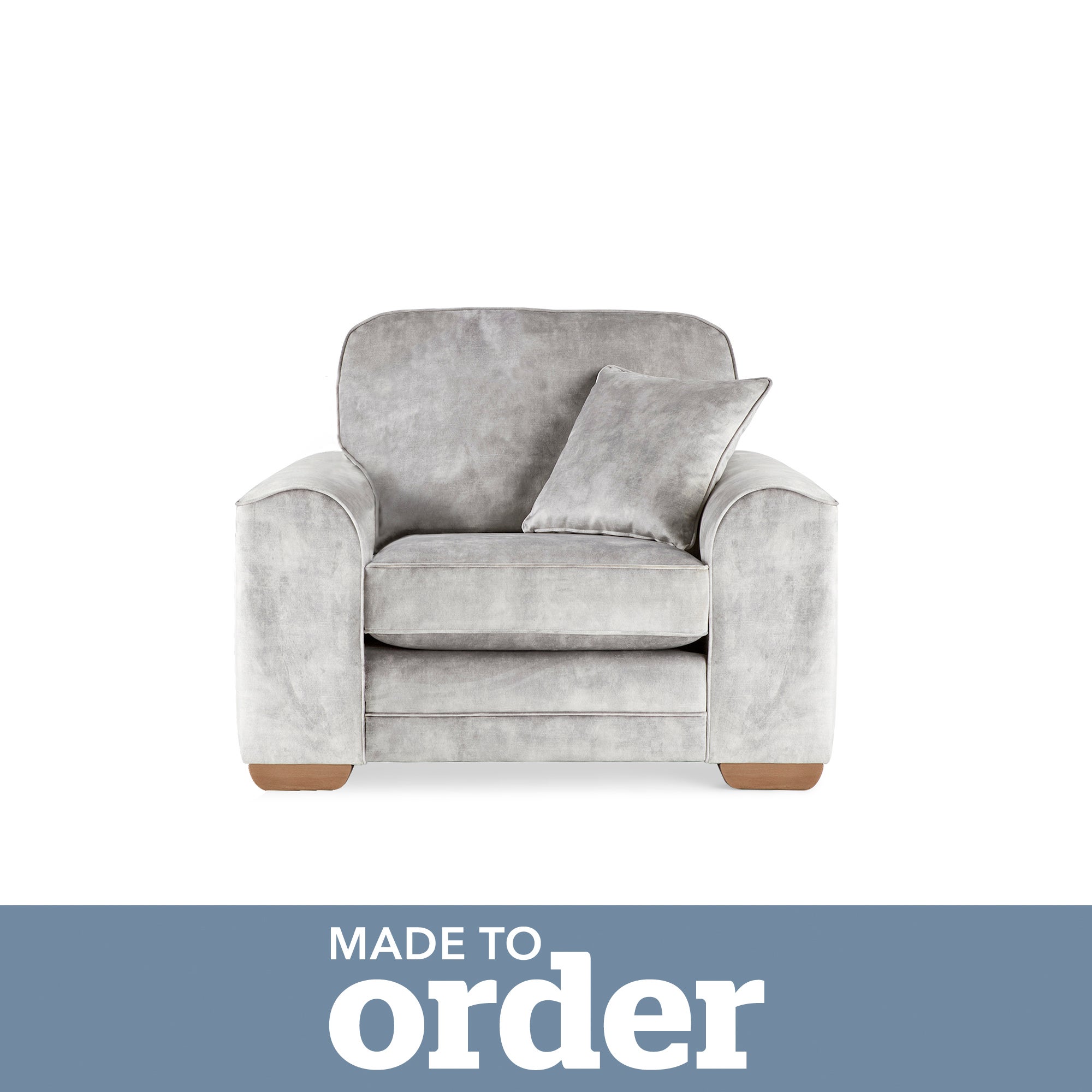 Morello Armchair Slub Velvet Grey