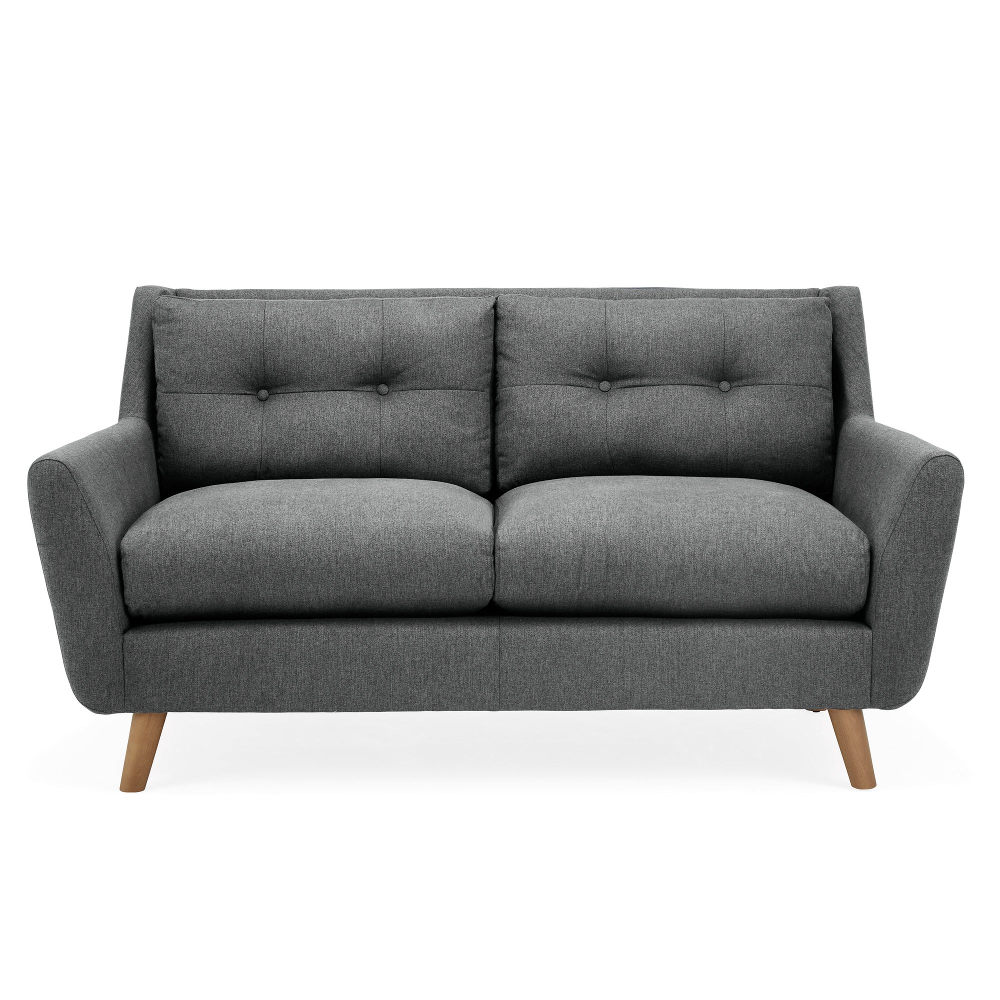 Halston Fabric 2 Seater Sofa Grey