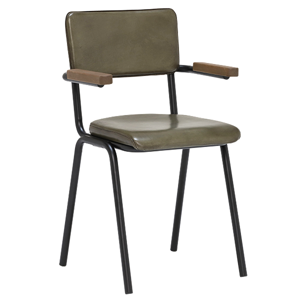 Twyford Chair With Arms  Leather