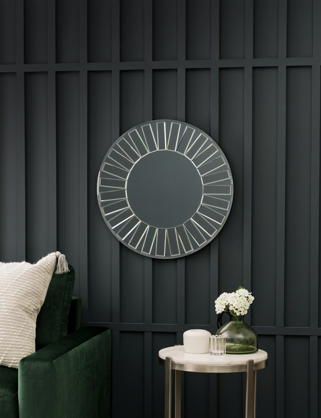 Gallery Direct Mondello Medium Round Wall Mirror Silver