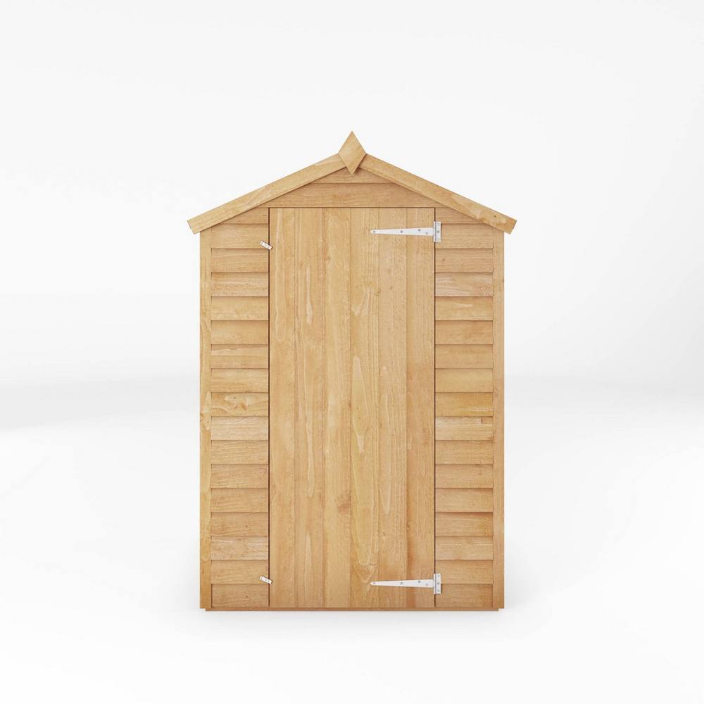 Mercia 3 x 4 Feet Overlap Apex Windowless Shed - L85.9 x W131.3 x H185.6 cm in Brown 2