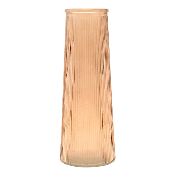 Hestia Tall Ribbed Glass Vase 2