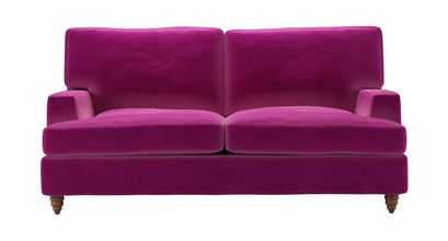 Isla 2 Seat Sofabed in Peony Cotton Matt Velvet - sofa.com