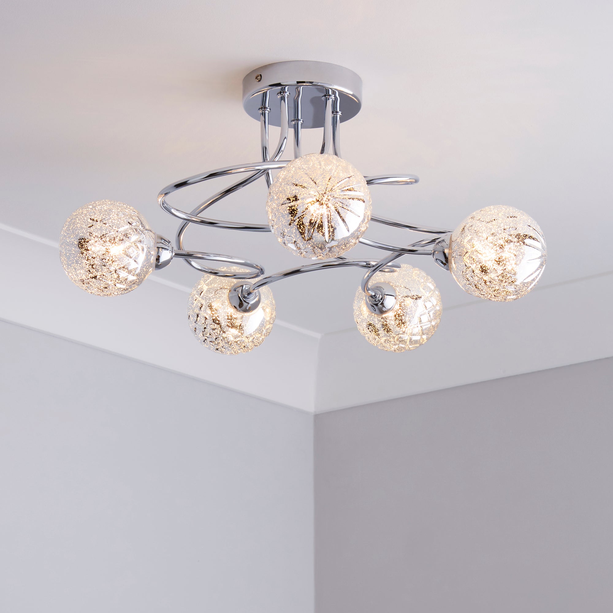 Vigo 5 Light Chrome Ceiling Fitting Chrome