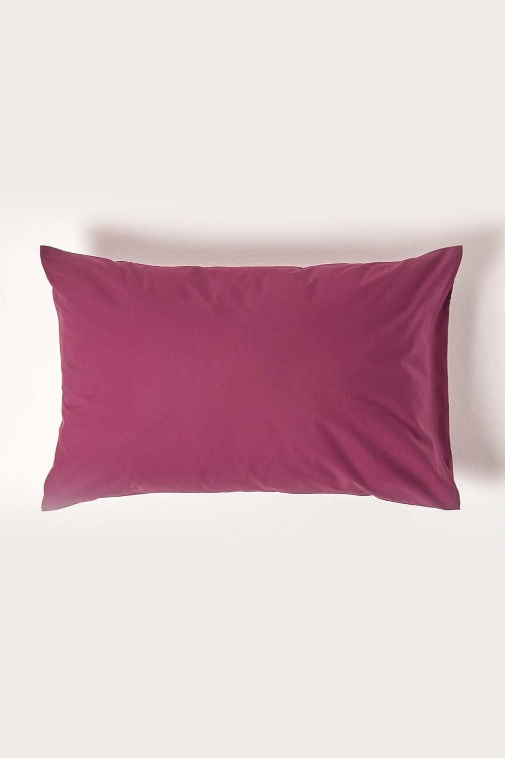 Homescapes Egyptian Cotton Housewife Pillowcase 200 TC, Standard Size in Plum