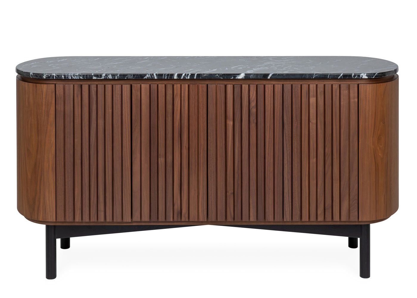 Heal's Remi Sideboard Large Walnut and Black Marble