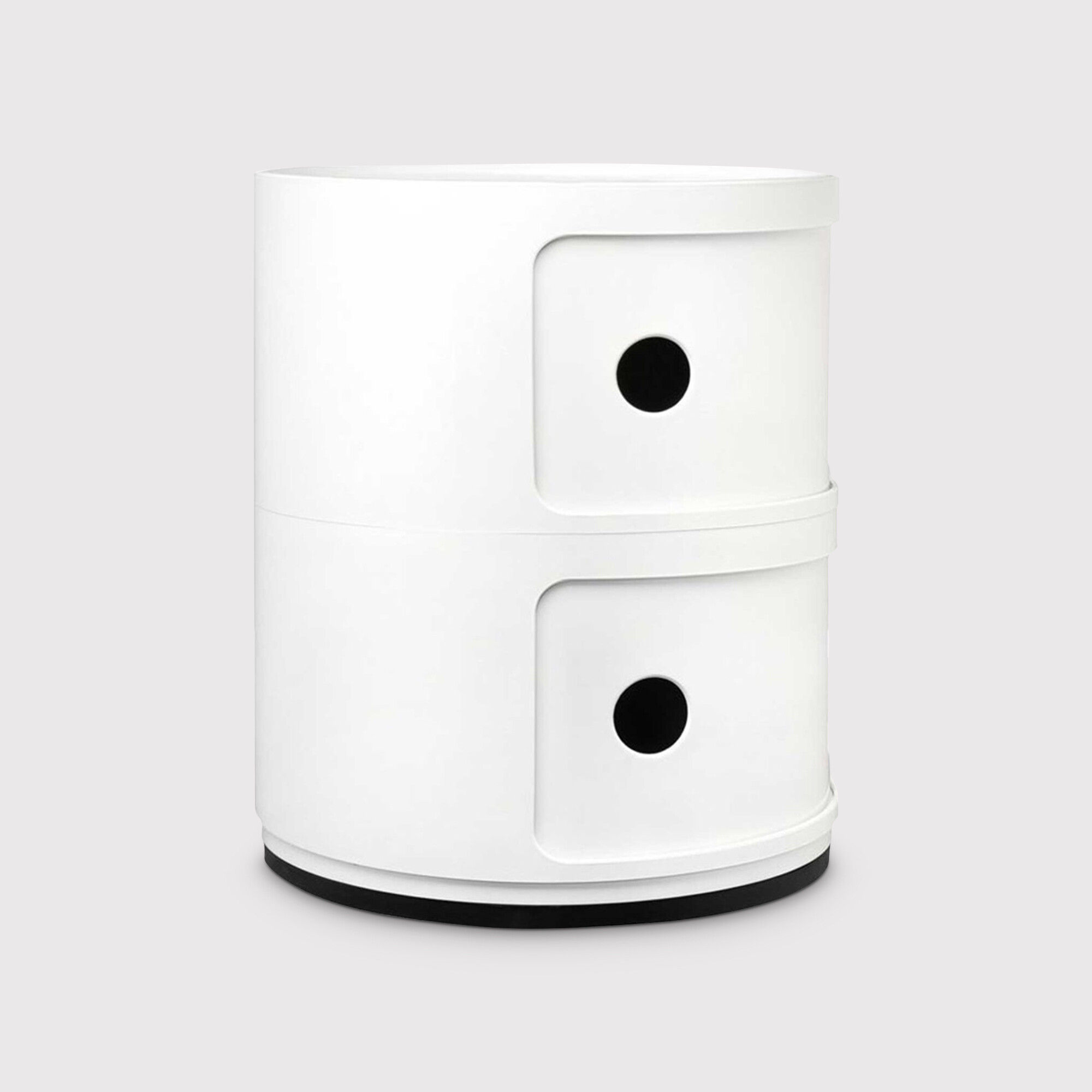 Kartell Componibili 2 Drawer Storage Unit Table, White Plastic | Barker & Stonehouse