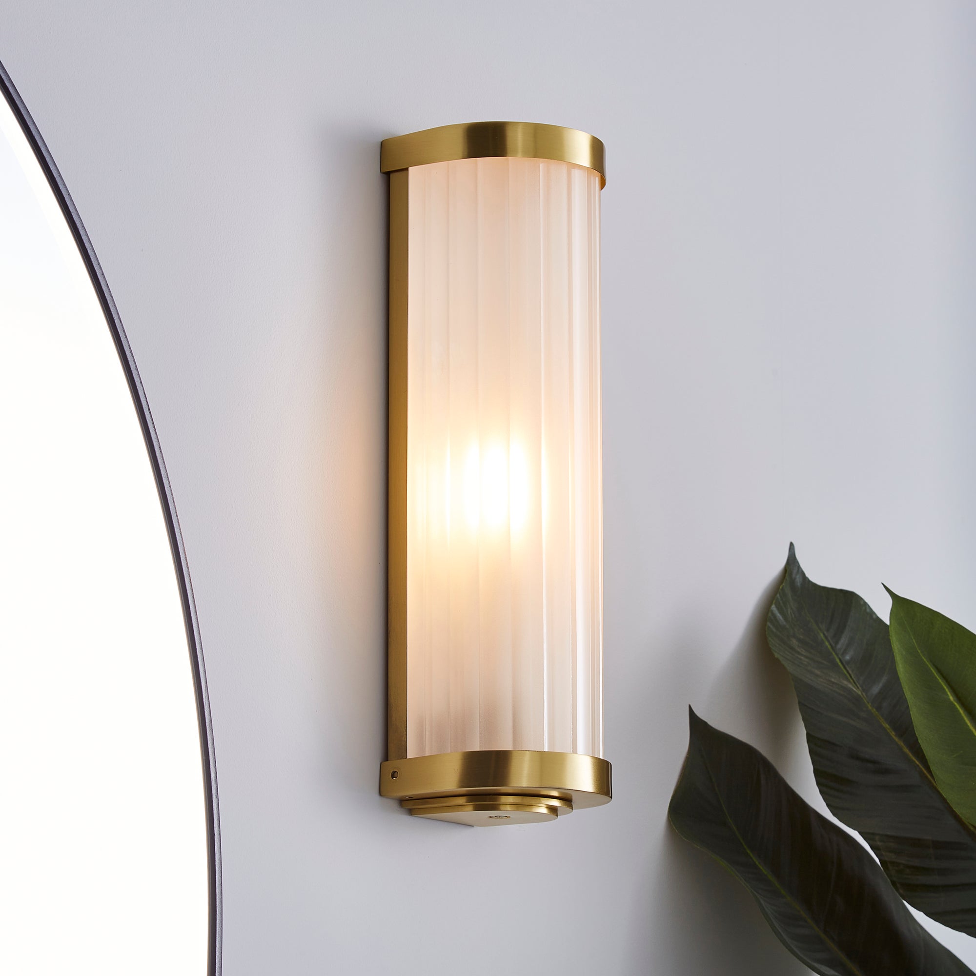 Ripon Bathroom Wall Light Brushed Gold Gold