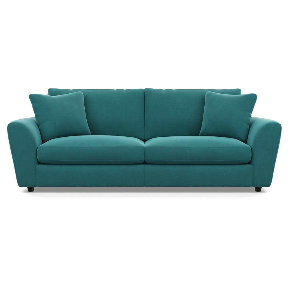 Heal's Snooze 5 Seater Sofa Smart Velvet Turquoise Black