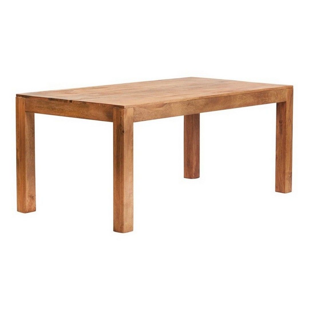 Indian Hub Toko Light Mango Large Dining Table - L90 x W180 x H76 cm in Brown