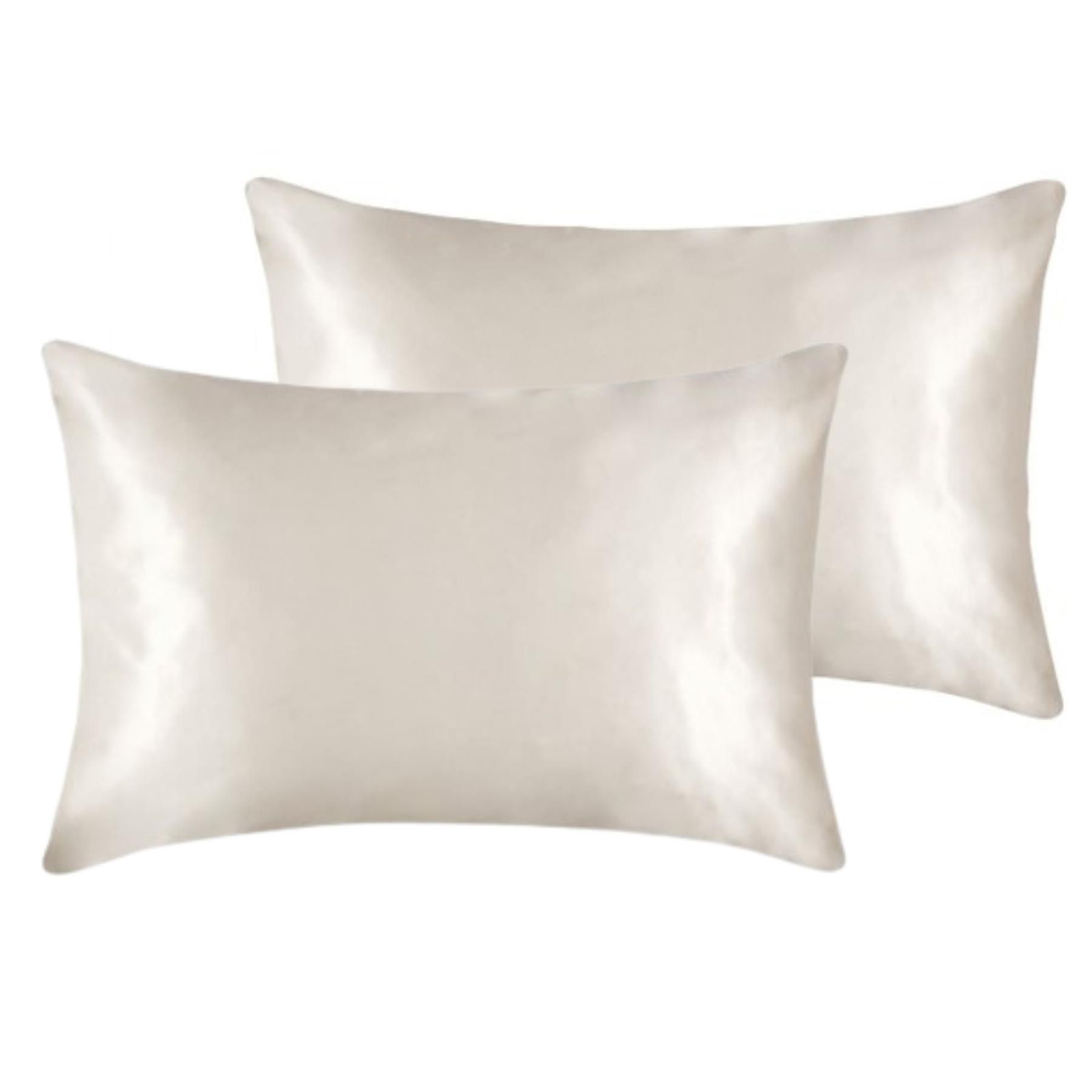 HomeSpace Direct 2x 100% Mulberry Silk Pillowcase in White