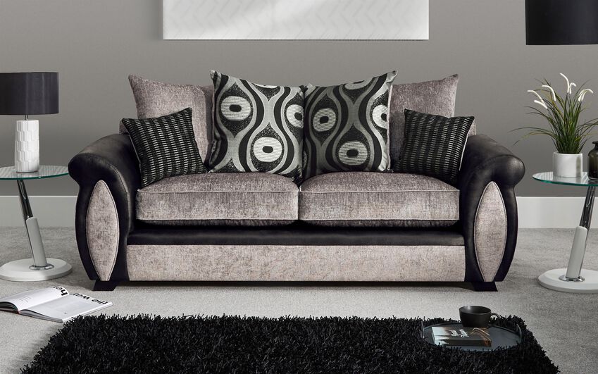 ScS Living Maddie Fabric 3 Seater Scatter Back Sofa