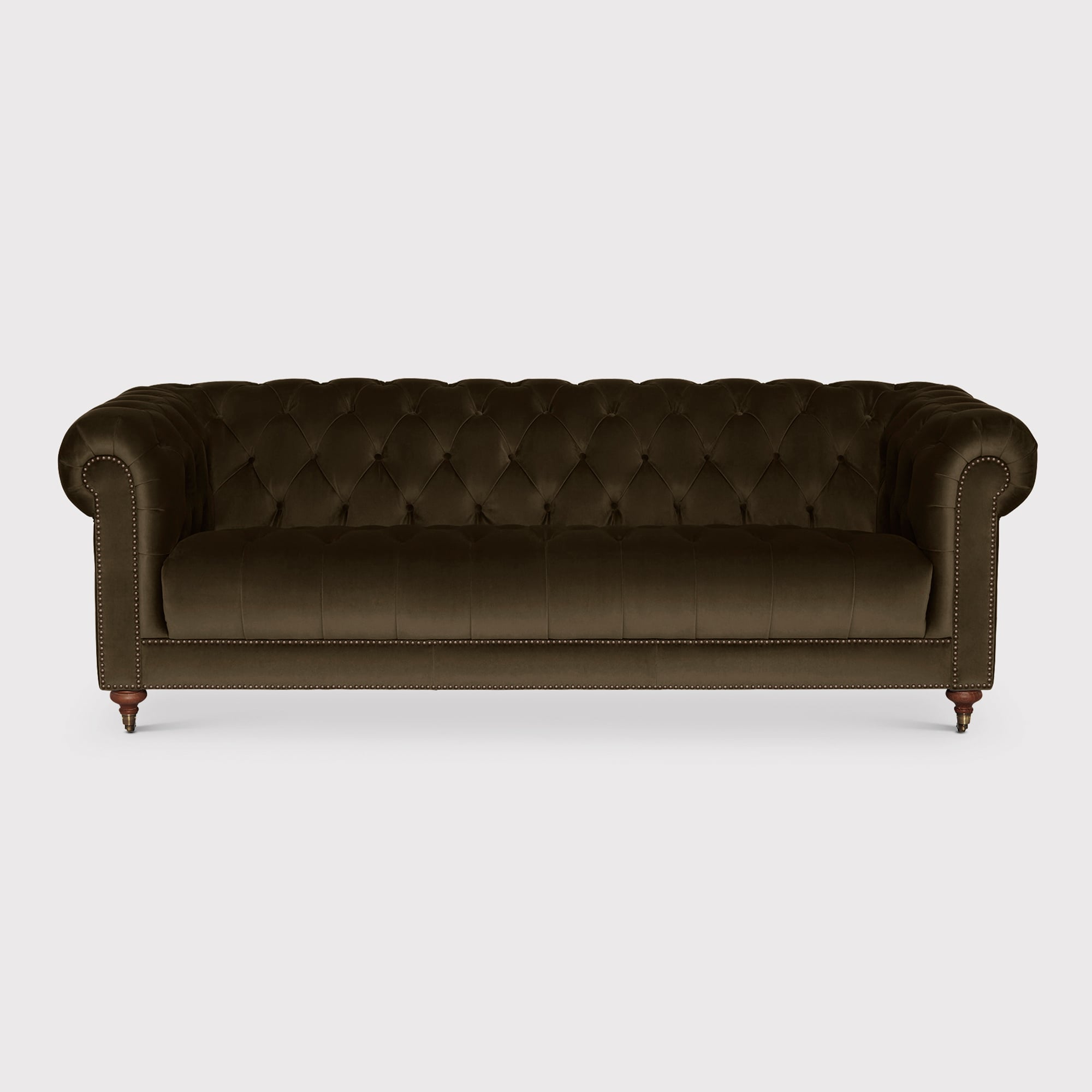 Ullswater 4 Seater Chesterfield Sofa, Green Velvet | Barker & Stonehouse