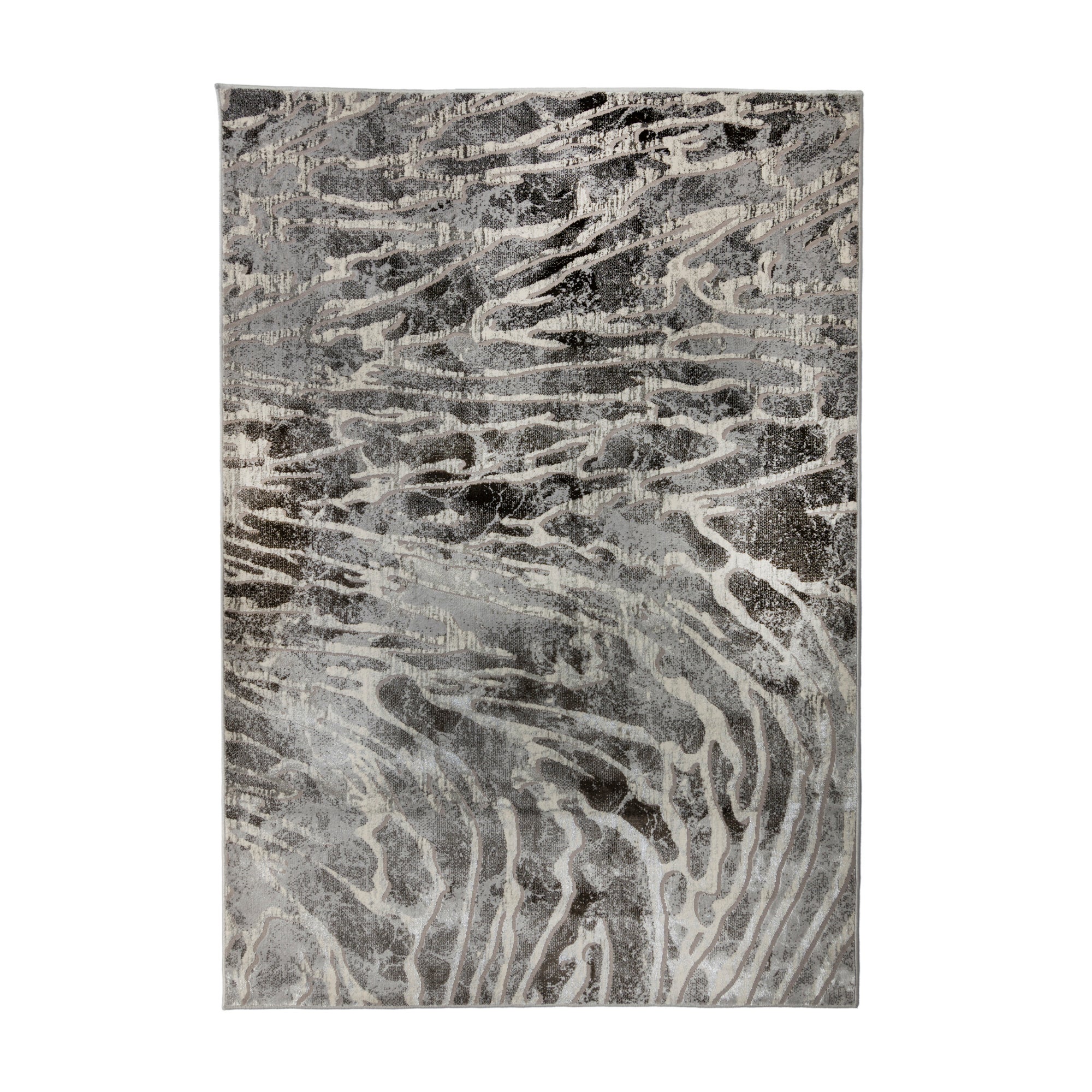 Lyra Rug Silver, White and Grey
