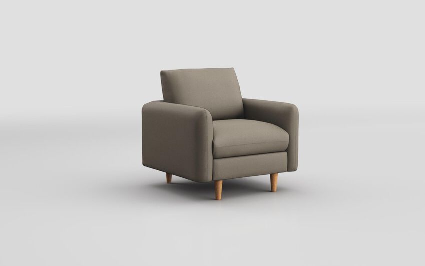 Brown Fabric Biserno Armchair