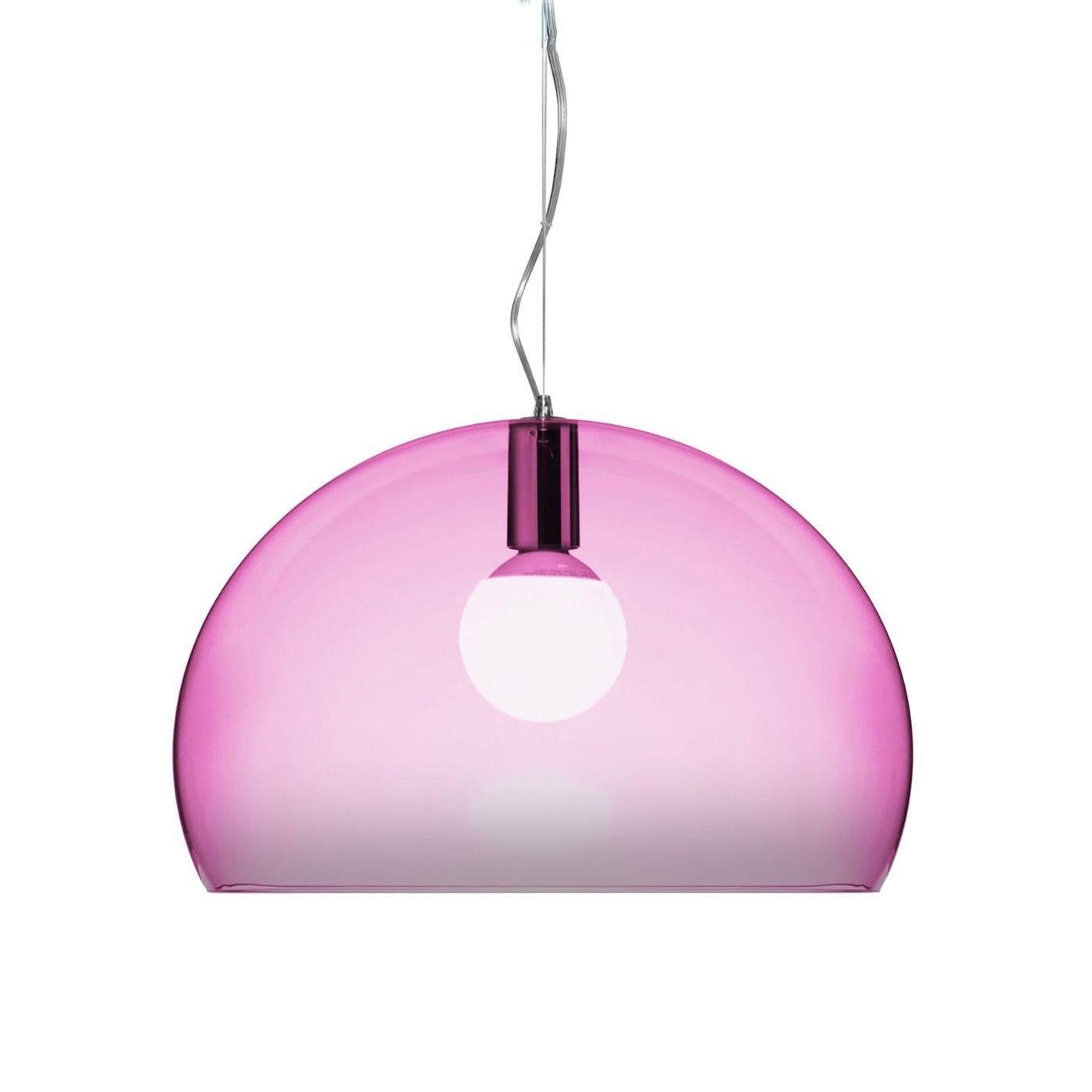 Kartell FLY Fuchsia Pendant Transparent