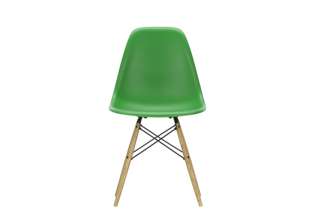 Vitra Eames DSW Side Chair New Height Green Ash Honey Base