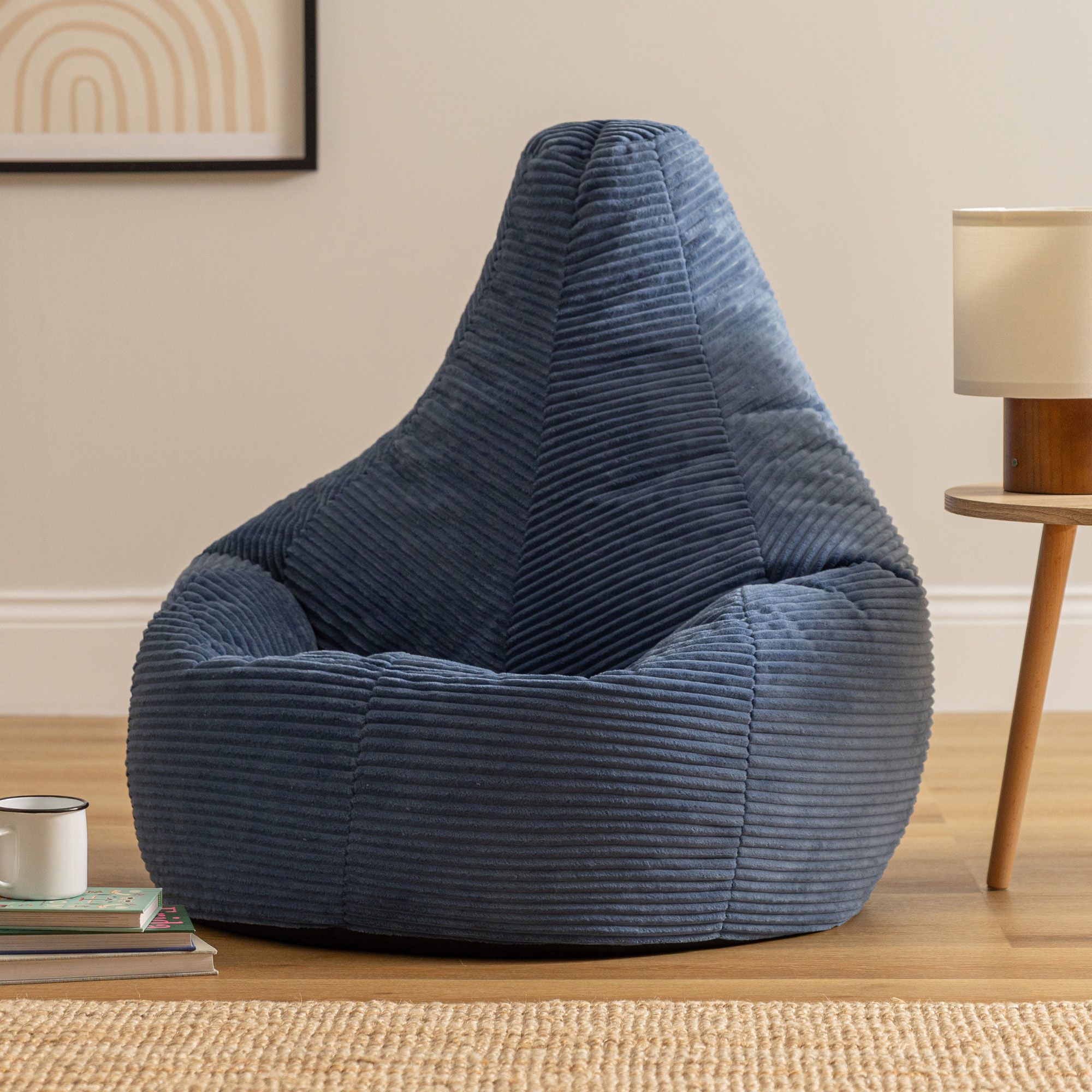 icon Dalton Medium Bean bag, Corduroy in Blue