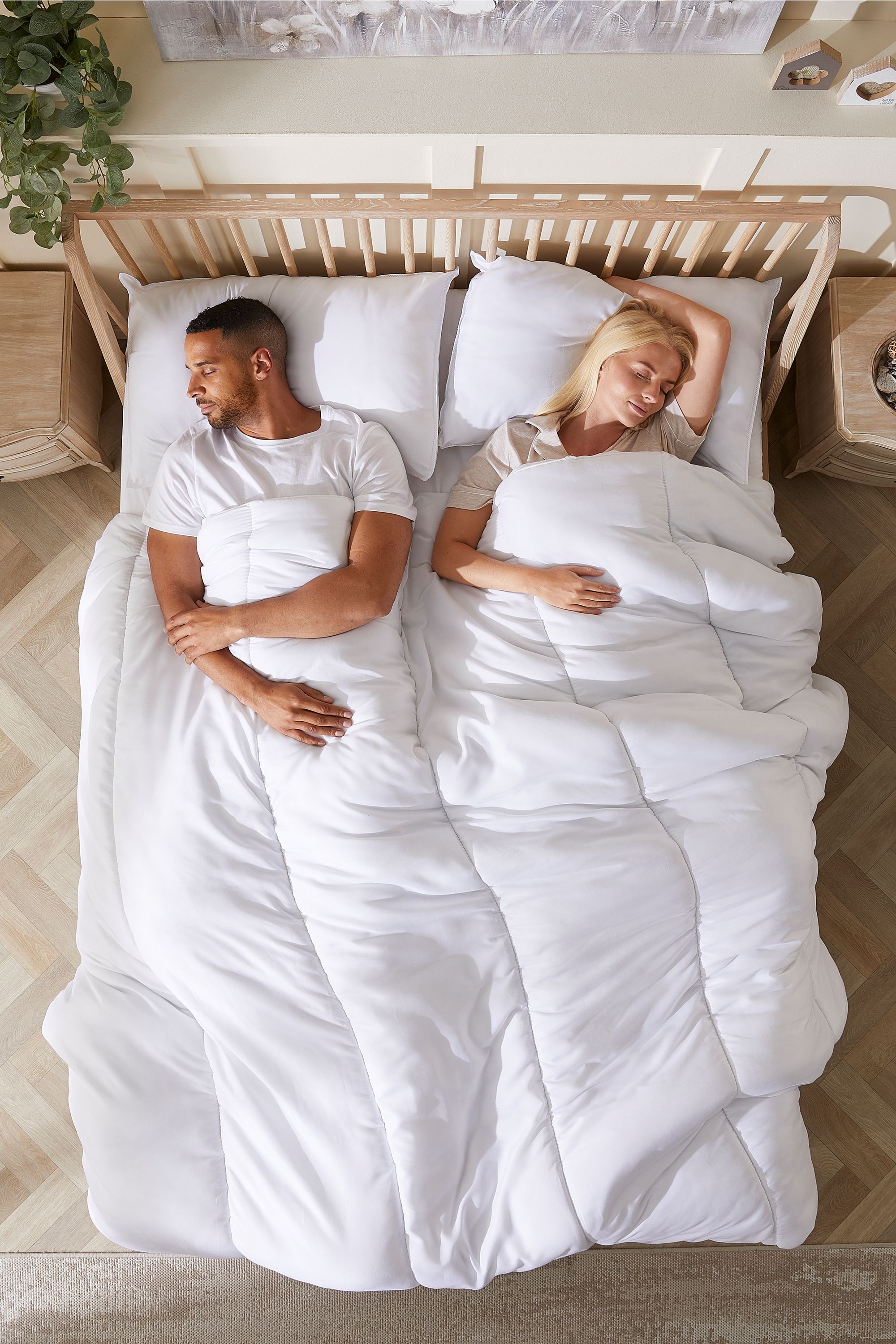 Slumberdown Made For You Two Duvet 4.5/10.5 Tog All Year Round Duvet in White