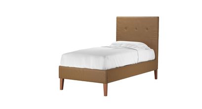 Avery 130cm Single Bed in Spiced Honey Soft Leather - sofa.com