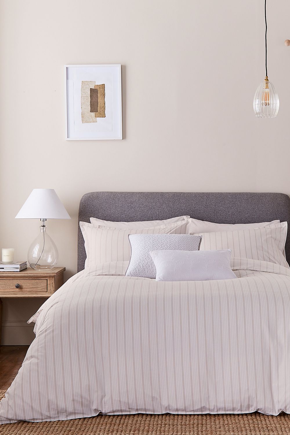 Murmur 'Juno' Cotton Duvet Cover Set in Light Beige
