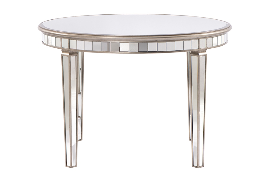 Antoinette Toughened Mirror Circular Dining Table