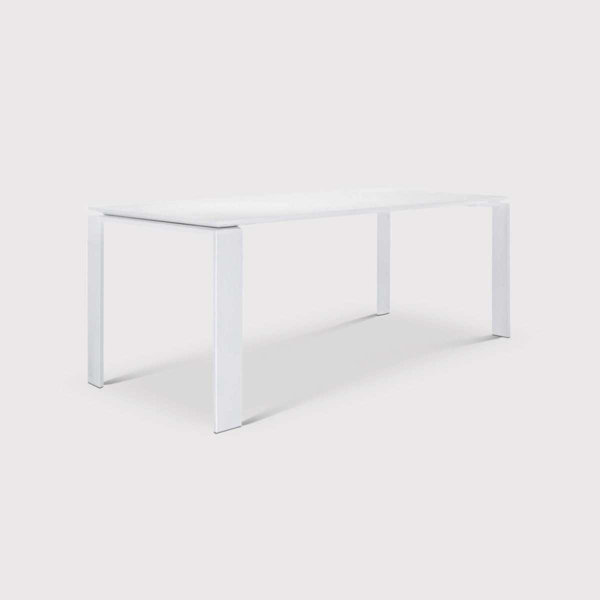 Kartell Four Dining Table 158X79, White Metal | Barker & Stonehouse